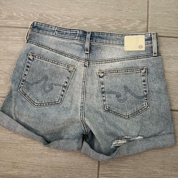 AG Adriano Goldschmied Hailey Ex Boyfriend Short Rolled up Size 25 - Picture 6 of 7